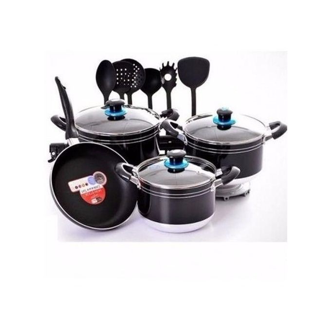 nonstick pot with frying pan+ free gift