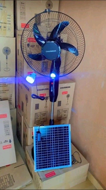 Charweek rechargeable solar fan