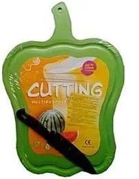 Apple cutting board with knife