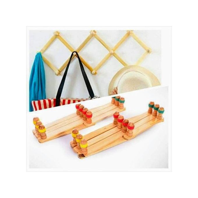 Wooden Bag and wig hanger