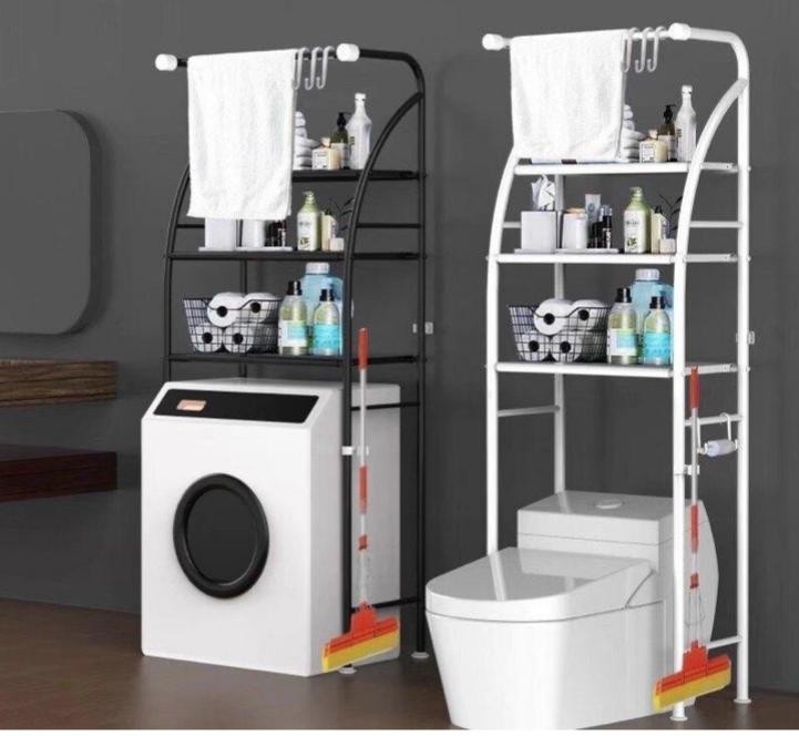 White standing toilet rack